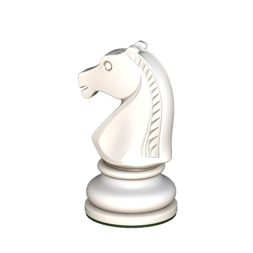 A chess knight generated as a 3D model by the Aura agent from a one-line prompt