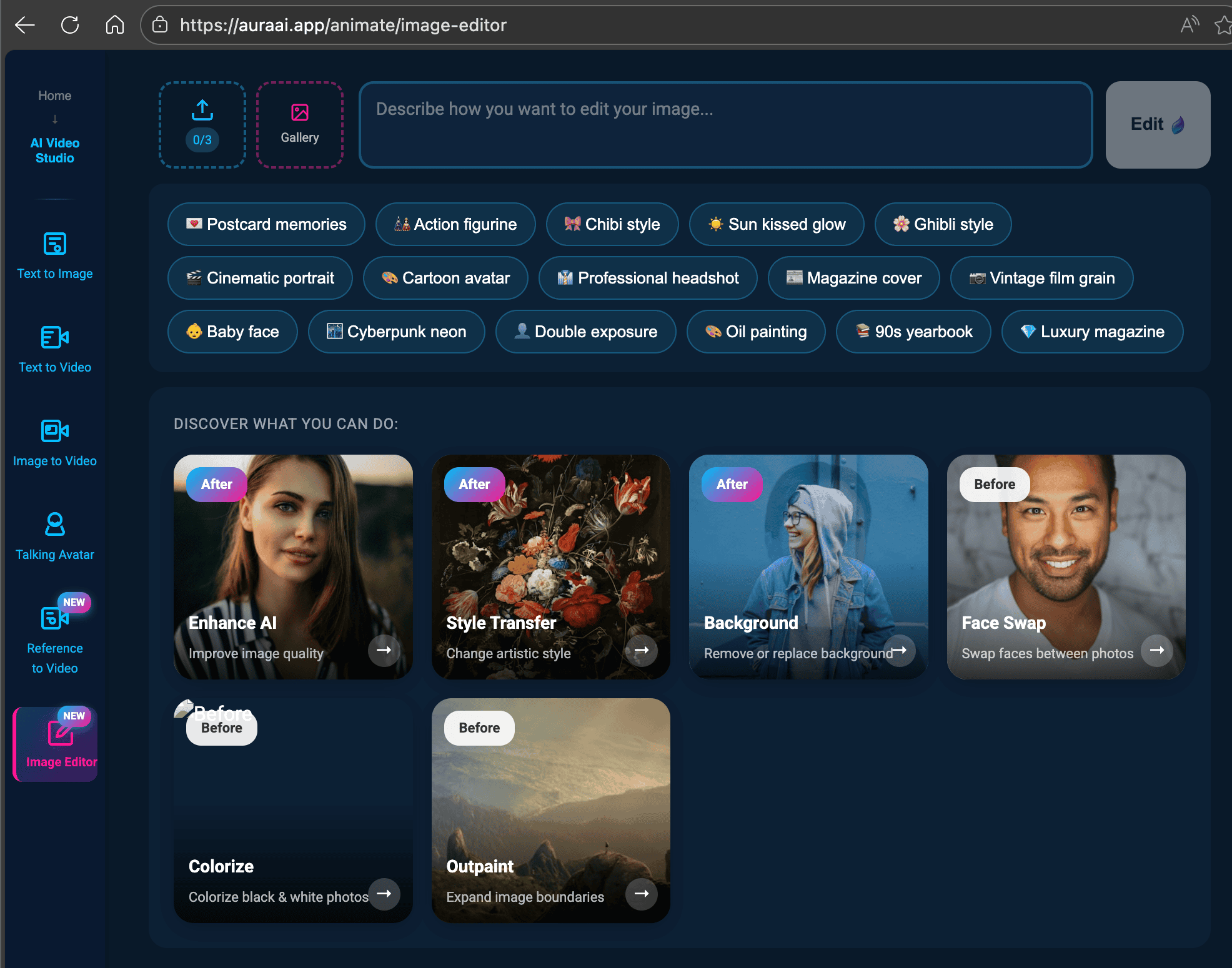 Aura AI Image Editor powered by Editee